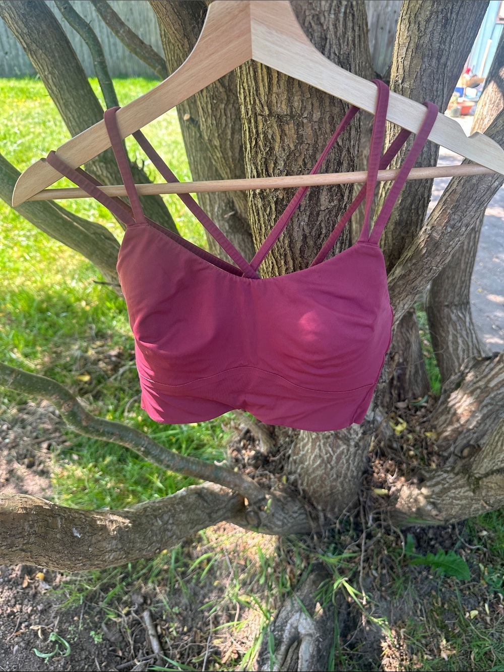lululemon athletica Strappy Sports Bra in Dusty Rose